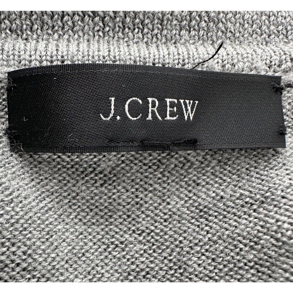 J.CREW Midi Sweater Dress Gray Merino Wool Long Sleeve Collared Women's XSmall - Picture 4 of 11